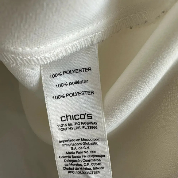 Chico's Lace Up Sleeve Top Women's 2/L Cream Super Wide Bell Sleeves Boho - Picture 5 of 8